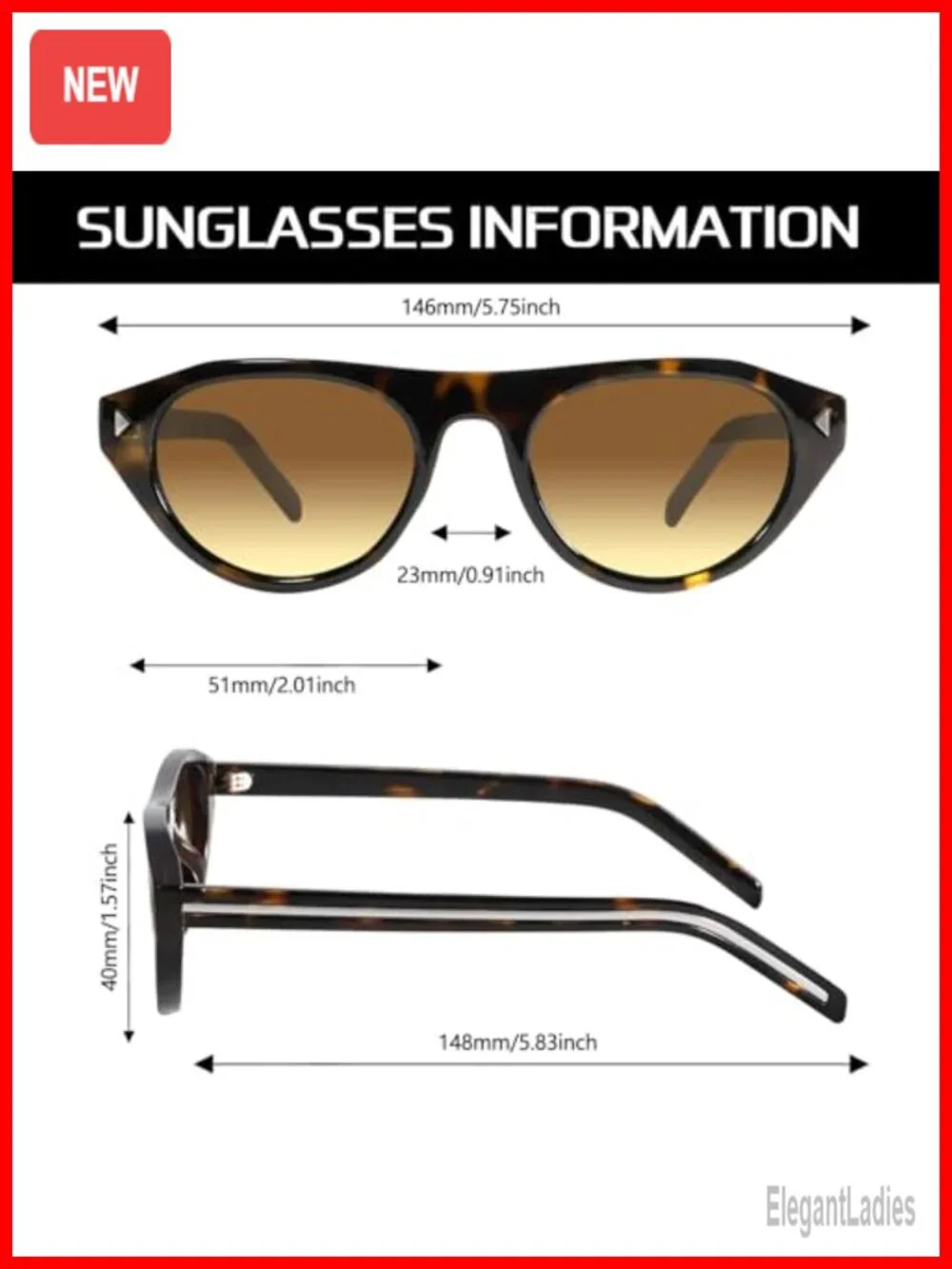 Retro Oval Sunglasses with UV400 Protection Lightweight